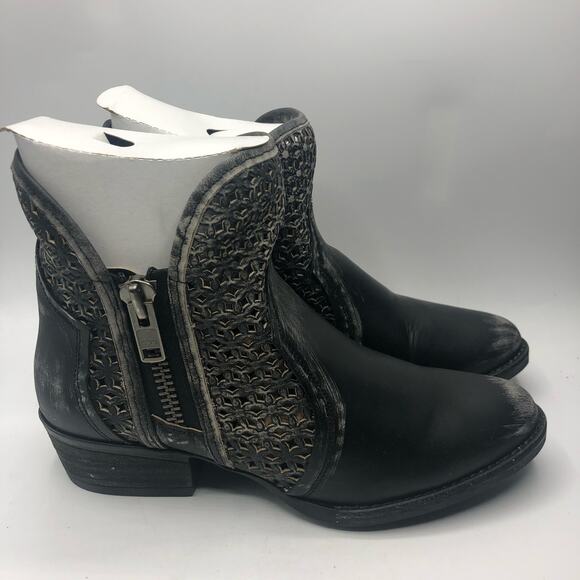 Corral Womens Distressed Cutout Shortie Zipper Boots Size US 11 - Picture 3 of 12